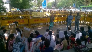 NBS protest Delhi Police Headquarters